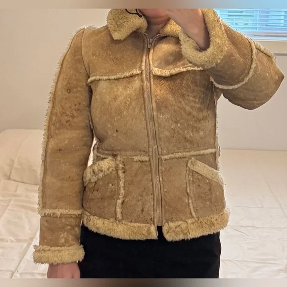 Authentic vintage shearling (sheepskin) jacket - Picture 3 of 6